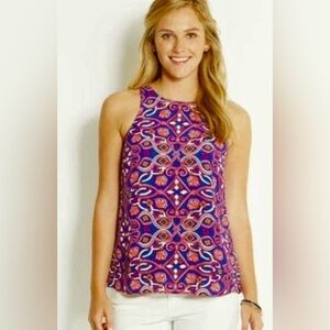 VINEYARD VINES Shell Scarf Print Sleeveless Top Size 2
